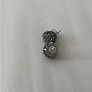 Betsey Johnson Silver/ Gunmetal Stud Earrings